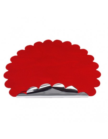 PAQUETE 50 BLONDAS METALIZADAS CON COLOR A UNA CARA Y REVERSO PLATA Ø  70 cm. ROJO-PLATA 500(10x50)