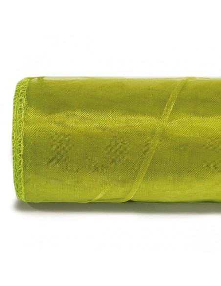 ROLLO DE ORGANZA VERDE MANZANA   50 cm x 9,15 m. ( 10 YARDAS )