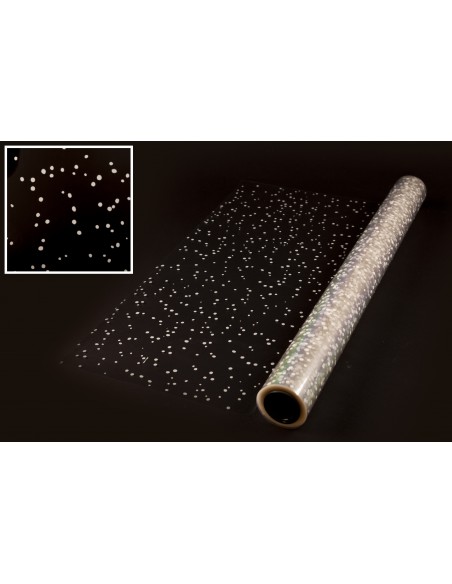 CELOFAN NEUTRO DECORADO 70 X 50 COPOS BLANCOS