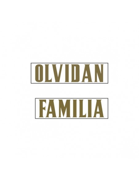 PALABRAS COMPLETAS PARA CORONAS ADHESIVAS COLOR ORO ( ALTURA LETRAS 50 mm.) SOBRES 25 TIRAS ( OLVIDA