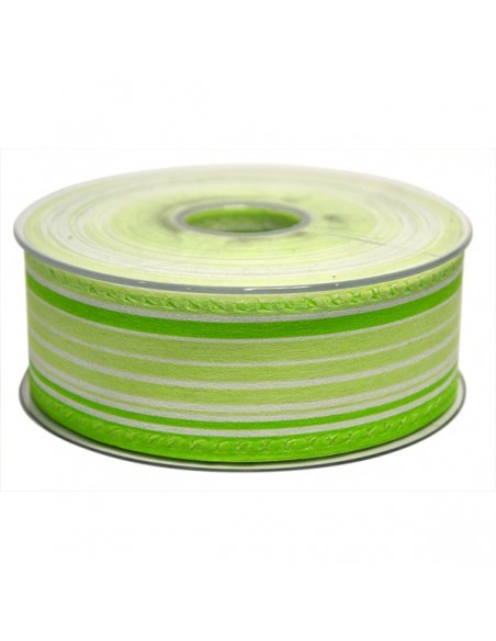 CINTAS DE TNT RAYAS ALAMBRADA CON NYLON 40 mm. x 20 m. VERDE