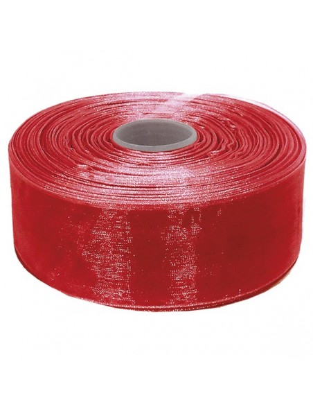 CINTA DE ORGANZA 40 mm x 50 m.  ROJO