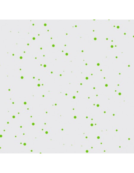 Celofán transparente 80 x 50 m puntos aleatorios VERDE