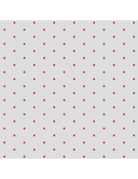 Celofán transparente 80 x 50 m puntos ordenados ROJO