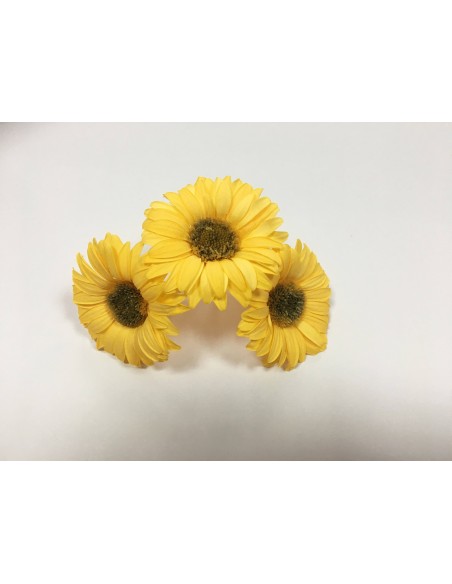 Gerbera mini amarilla x12