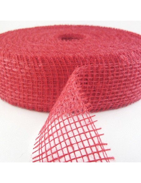 CINTA YUTE SIZOBAND 50 mm x  40 m.  "ROJO VIVO"