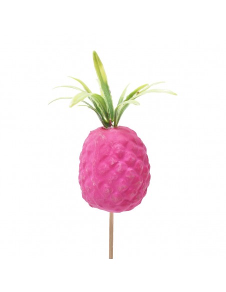 Piña Cocktail 8cm en palo 50cm cereza