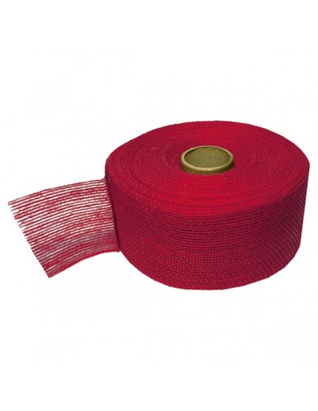CINTA YUTE RIGIDO 60 mm x 25 m. ROJO