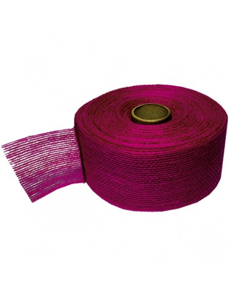 CINTA YUTE RIGIDO 60 mm x 25 m. BURDEOS