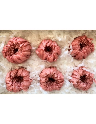 Crisatemo ringiku vintage 6 unidades 5cm (Ø) coral