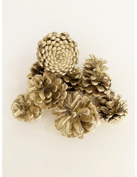 Pack de 10 Piñas Surtidas Oro metal