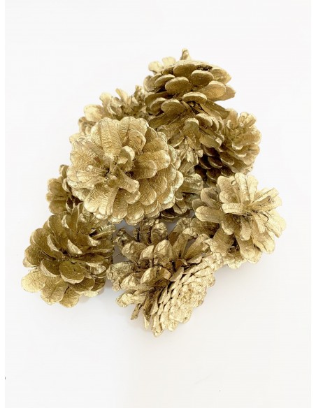 Pack de 10 Piñas Surtidas Oro Brillante