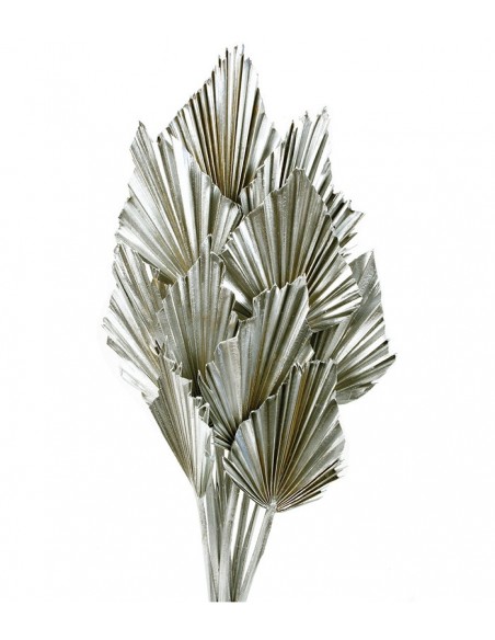 Palm spear Plata Metalizado 50 x 8-10 cms, 10 pcs