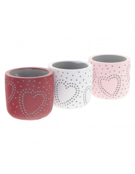 Maceta Pack de 3u Hormigón 13,8D X 12cm Altura Colores Surtidos