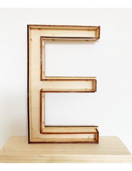 Letra de madera Abedul 27x25 cm (E,H,J,K,L,M)