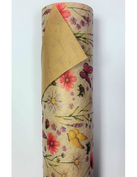 Bobina Papek kraft bird Pink 80 x 20m