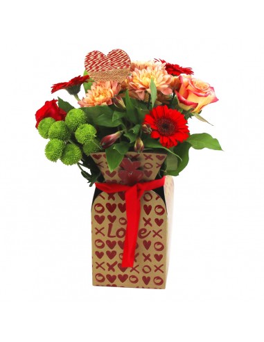 Ramo Rectángulo Connected Love 13x13x26cm