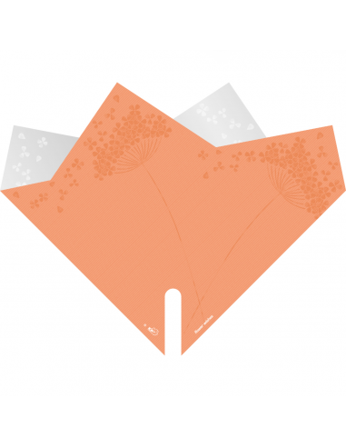 Funda Flower wishes naranja 37x37.  25unidades