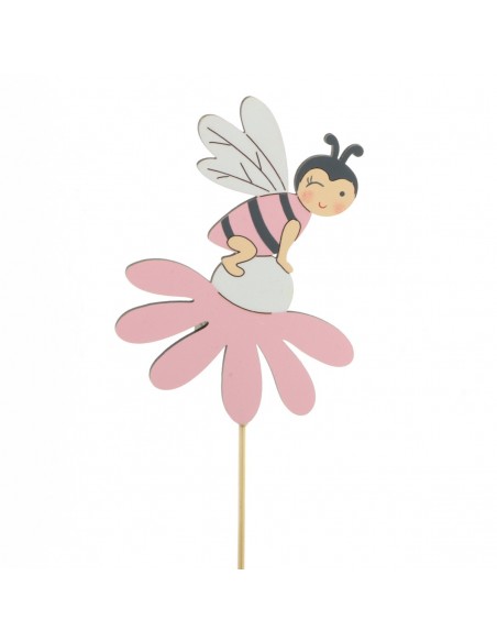 Picks Flor Summer 9.5cm en palo 50cm Rosa