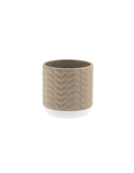 Maceta Cerámica Jing Ø12,8/10,5xH12cm Taupe