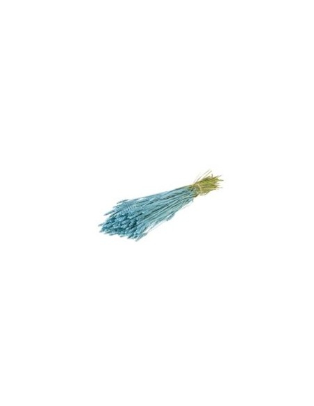 RAMILLETE TRIGO FLOR CELESTE VINTAGE  200G 80CM