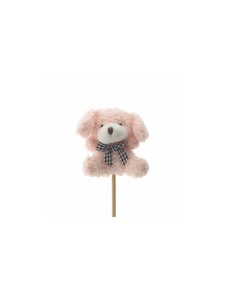Pick Perrito Peluche 8.5cm x10und Rosa