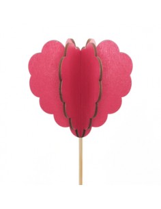 Picks Corazón Lola rojo 8cm...