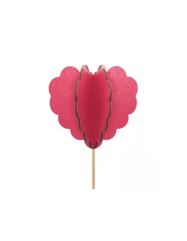 Picks Corazón Lola rojo 8cm x 50cm en...