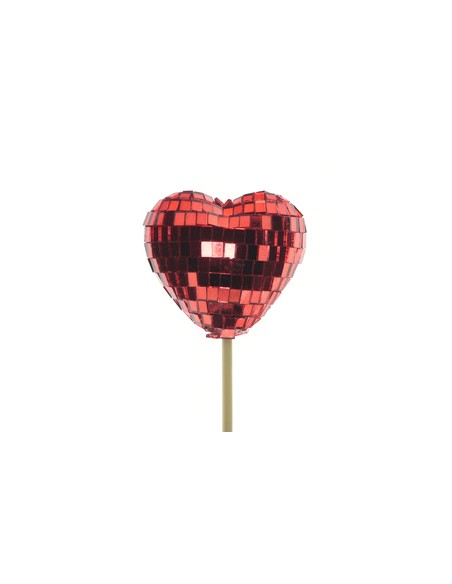 Picks Corazón Loveshine 5,5cm x 50cm en palo x10und