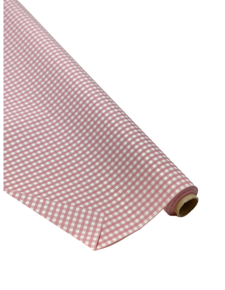 Bobina polipropileno duo mate Vichy rosa 70 x 40m