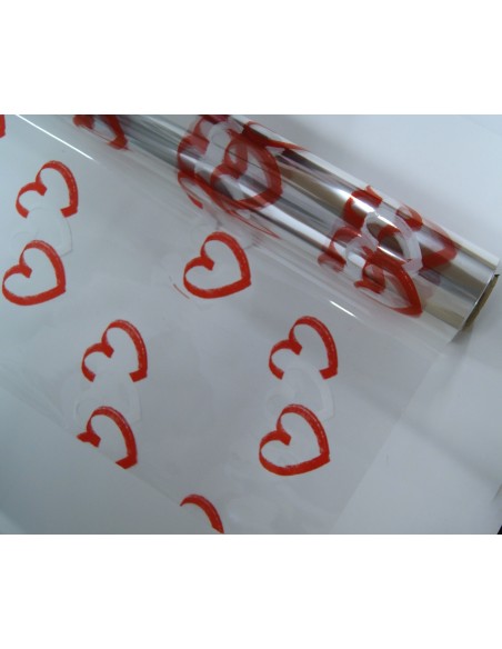 Bobina polipropileno coraznes blanco/rojo 70 x 50m