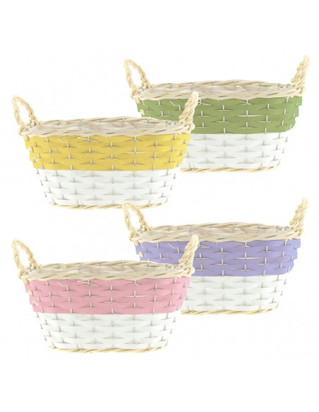 Cesta Emma ovalado 26x19xH12cm (Precio surtido x4und)