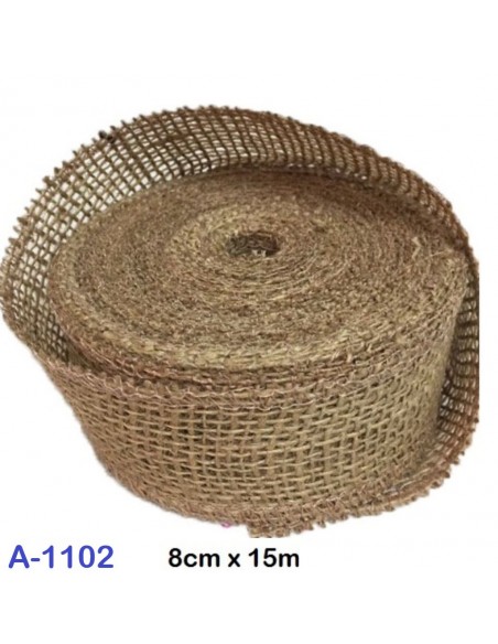 Cinta de Yute natural Marrón claro 8cm x 15m