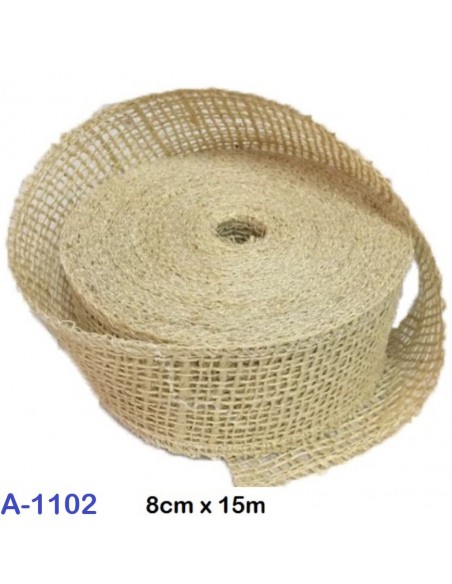 Cinta de Yute natural Beige 8cm x 15m