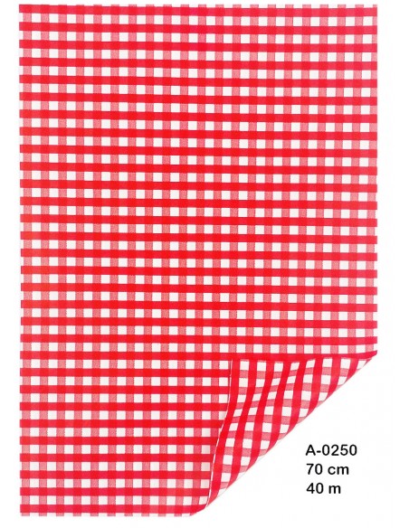 Bobina de polipropileno vichy rojo 70 x 40m