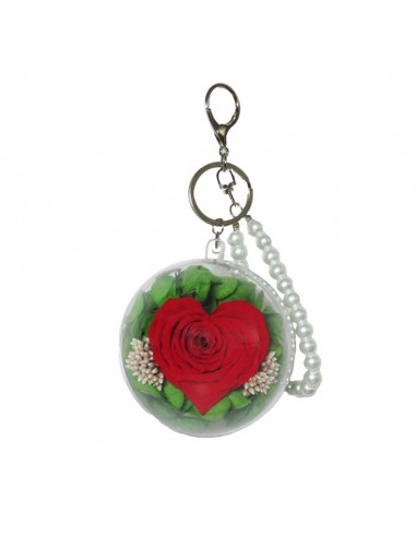 Bola con rosa preservada corazón Roseamor...