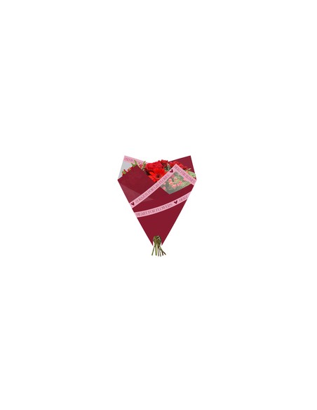 Bolsa Bouquet roja 50x44 x20und