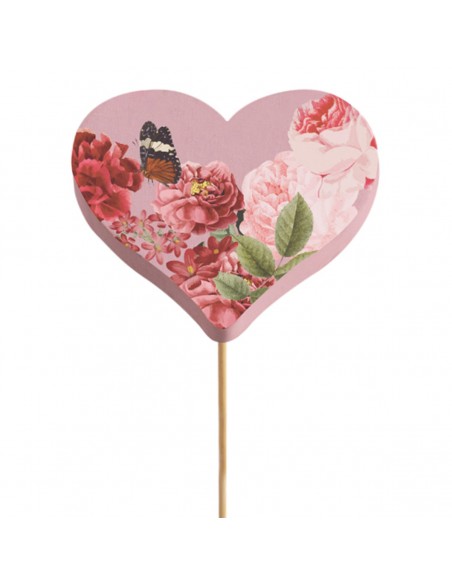 Picks corazón Amora 50cm x10und