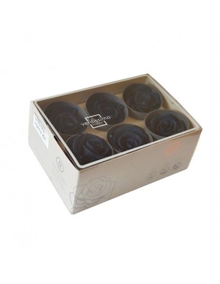 Rosa Estandar x6 uds azul empolvado 5,5cm