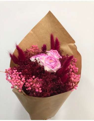 Bouque Preservado Rosa/Fucsia